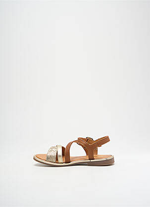 Sandales/nu pieds tissage satiné chiquet or GBB fille