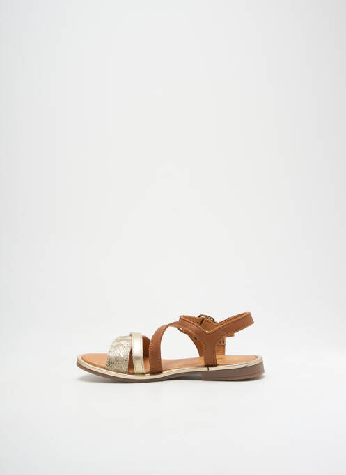 Sandales/nu pieds tissage satiné chiquet or GBB fille