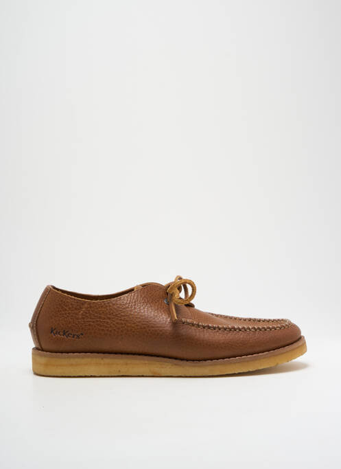 Derbies matière lisse bout rond marron KICKERS homme