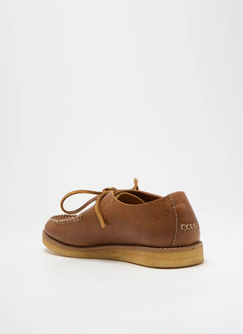 Derbies matière lisse bout rond marron KICKERS homme