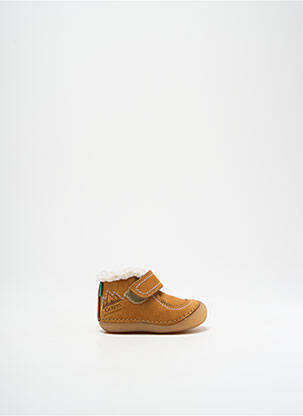 Bottillons fourrée bout rond marron KICKERS garcon
