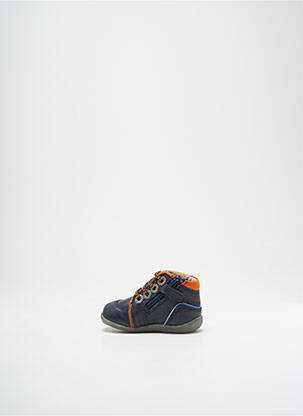 Bottillons semelle amovible bout rond bleu KICKERS garçon
