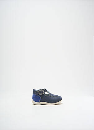 Sandales/nu pieds semelle amovible bout rond bleu KICKERS garçon