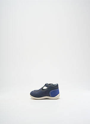 Sandales/nu pieds semelle amovible bout rond bleu KICKERS garçon