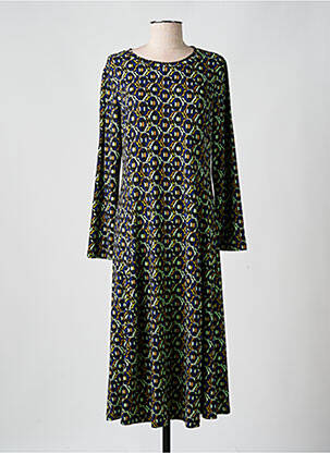 Robe longue manches longues manches longues vert SURKANA femme