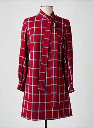 Robe courte coupe évasée manches longues rouge KOCCA femme