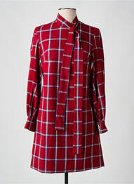 Robe courte coupe évasée manches longues rouge KOCCA femme
