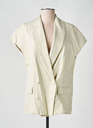 Blazer col châle beige BSB femme