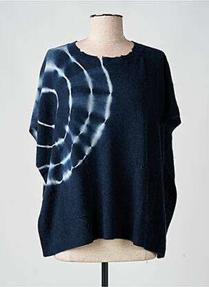 Poncho coupe ample bleu FIVE femme