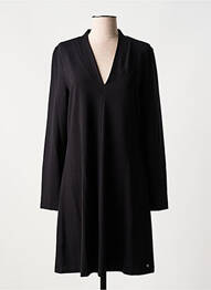 Robe mi-longue manches longues manches longues noir SURKANA femme