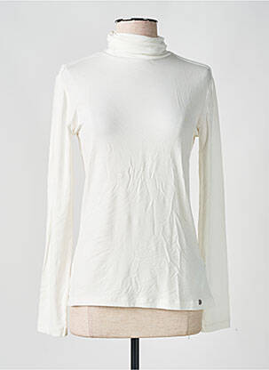 Pull col roulé blanc TIMEZONE pour femme