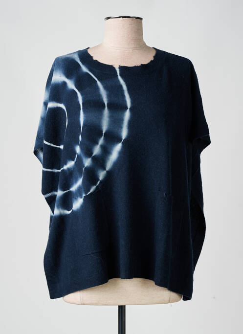 Poncho coupe ample bleu FIVE femme