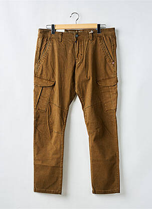 Pantalon cargo coupe droite taille normale marron TIMEZONE homme