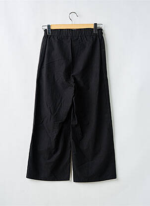 Pantalon large tissage popeline taille normale noir BSB femme