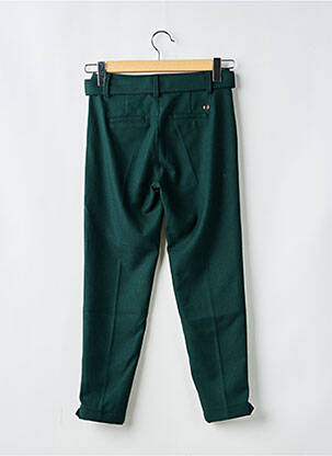 Pantalon droit fermeture zippée sous rabat boutonné taille normale vert FREEMAN T.PORTER femme