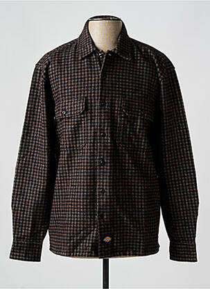 Chemise manches longues marron DICKIES pour homme
