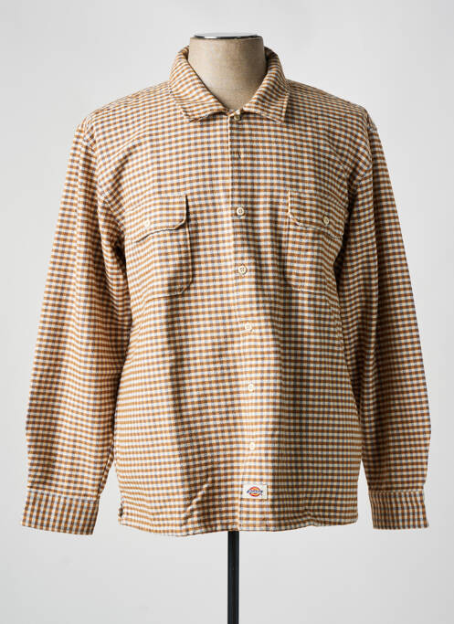 Chemise manches longues beige DICKIES pour homme