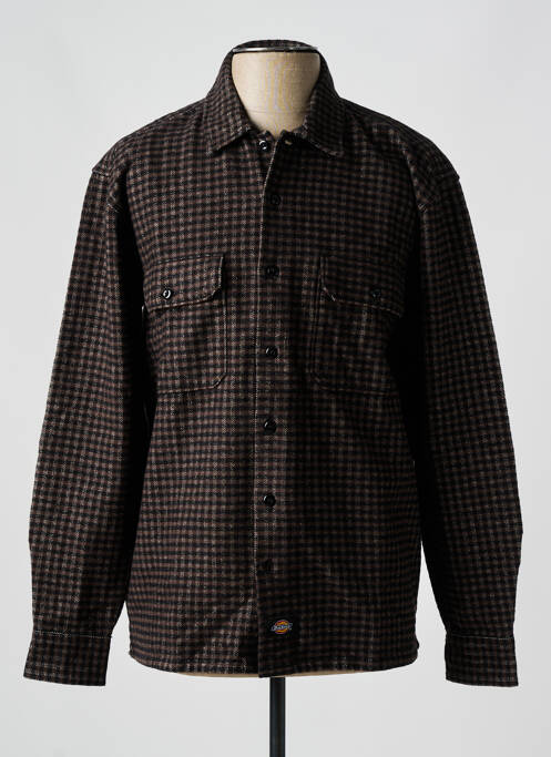 Chemise manches longues marron DICKIES pour homme