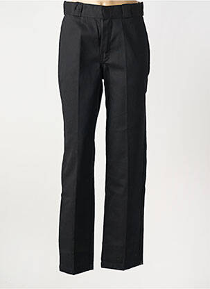 Pantalon droit fermeture zippée sous rabat boutonné noir DICKIES femme