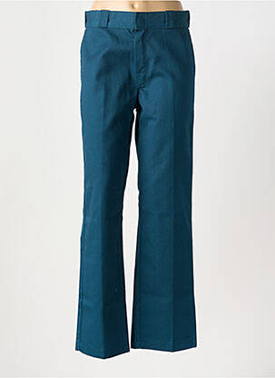 Pantalon droit fermeture zippée sous rabat avec crochet bleu DICKIES homme