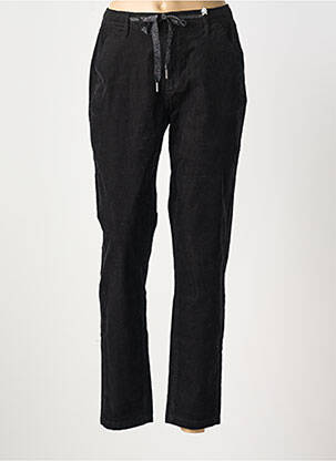 Pantalon droit taille élastique noir TIMEZONE femme