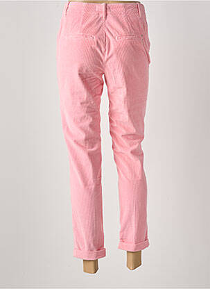 Pantalon 7/8 fermeture zippée sous rabat boutonné rose FRACOMINA femme