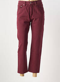 Pantalon 7/8 fermeture zippée sous rabat boutonné rouge LEVIS femme