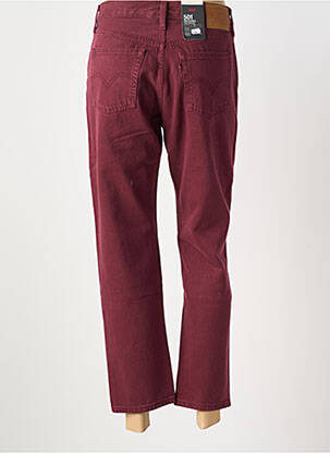 Pantalon 7/8 fermeture zippée sous rabat boutonné rouge LEVI'S femme