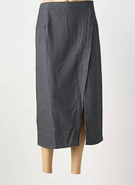 Jupe mi-longue coupe droite gris SURKANA femme