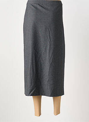 Jupe mi-longue coupe droite gris SURKANA femme