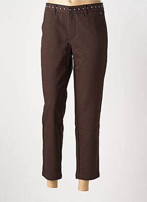 Pantalon 7/8 marron FREEMAN T.PORTER pour femme