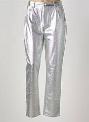 Pantalon slim argent MORGAN pour femme seconde vue
