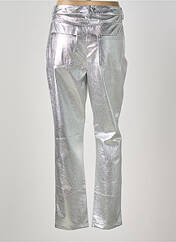 Pantalon slim argent MORGAN pour femme seconde vue