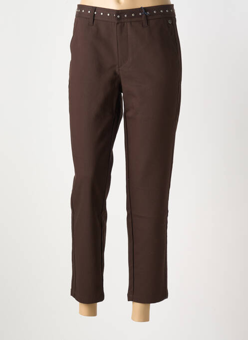 Pantalon 7/8 marron FREEMAN T.PORTER pour femme