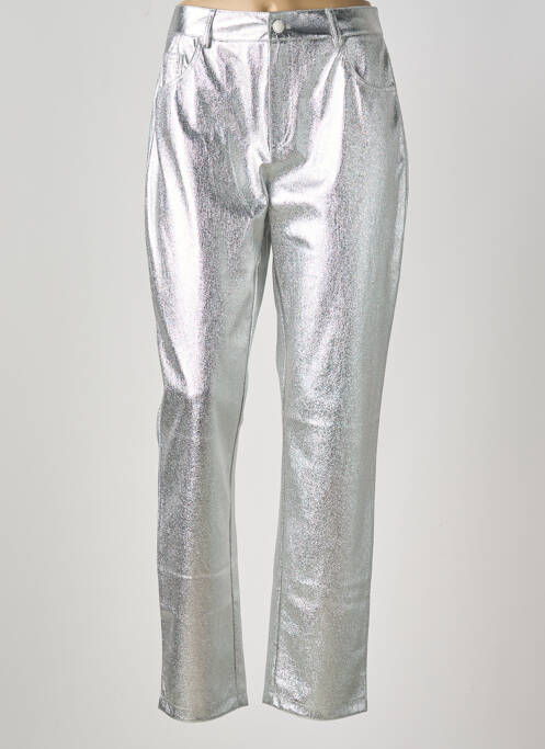 Pantalon slim argent MORGAN pour femme