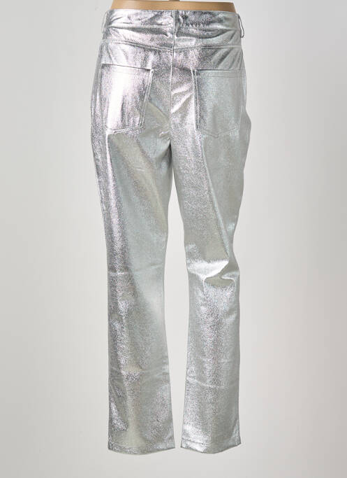 Pantalon slim argent MORGAN pour femme