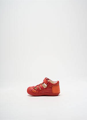 Sandales/nu pieds semelle amovible bout rond rouge KICKERS garçon