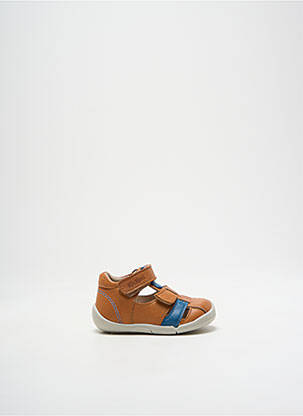 Sandales/nu pieds semelle amovible bout rond marron KICKERS garçon