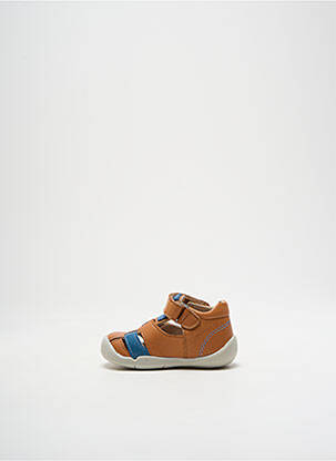 Sandales/nu pieds semelle amovible bout rond marron KICKERS garçon