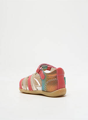 Sandales/nu pieds bout rond bout rond rose KICKERS fille