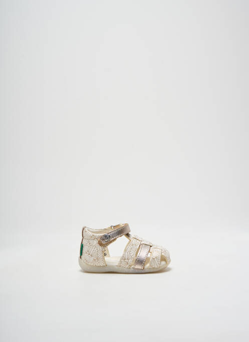 Sandales/nu pieds bout rond bout rond or KICKERS fille