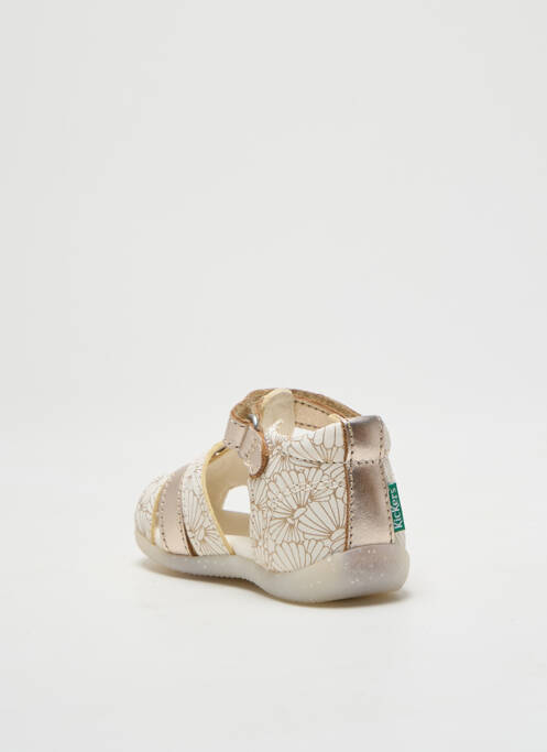 Sandales/nu pieds bout rond bout rond or KICKERS fille