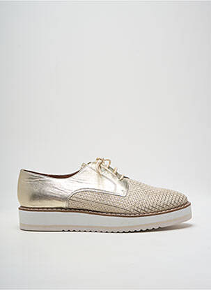 Derbies tissage satiné talon de 4 à 6cm or EMILIE KARSTON femme