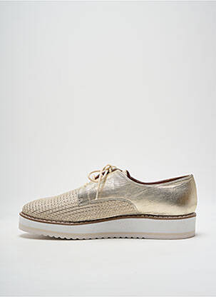 Derbies tissage satiné talon de 4 à 6cm or EMILIE KARSTON femme