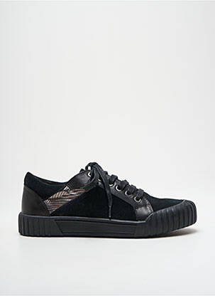Baskets nubuck talon plat jusqu'à 3cm noir EMILIE KARSTON femme