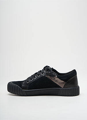 Baskets nubuck talon plat jusqu'à 3cm noir EMILIE KARSTON femme