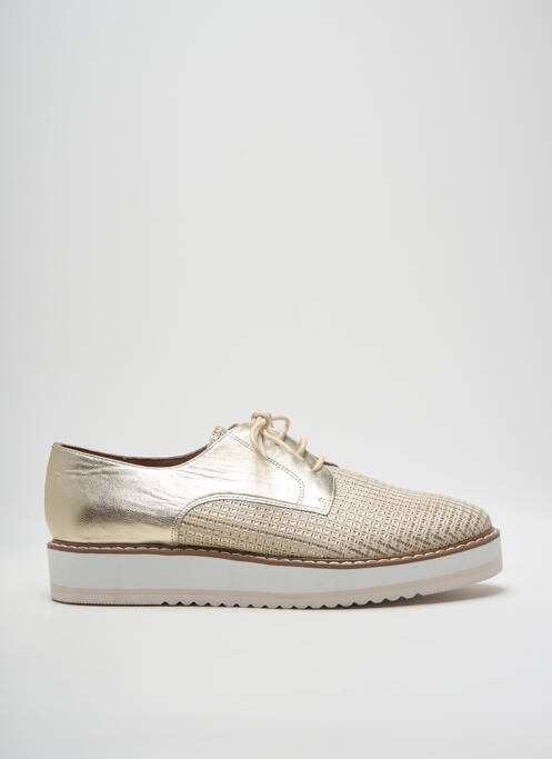 Derbies tissage satiné talon de 4 à 6cm or EMILIE KARSTON femme