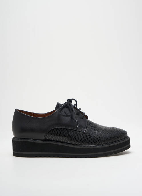 Derbies tissage satiné talon de 4 à 6cm noir EMILIE KARSTON femme