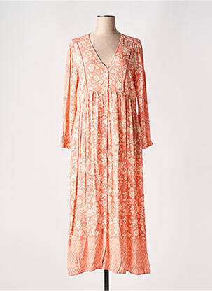 Robe longue manches longues manches longues rose CHERRY PARIS femme