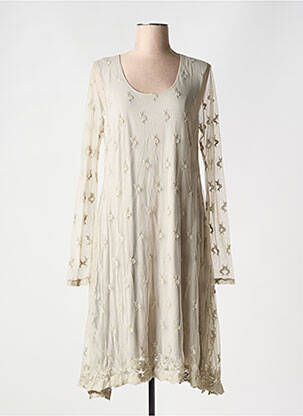 Robe longue manches longues manches longues gris MYRINE femme